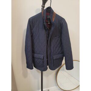 Brooks Brothers Diamond Quilted Barn Jacket Medium Blue Thermore